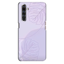Чохол квітковий дизайн для Realme X50 Pro – Монстера фіолетова