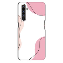 Чохол квітковий дизайн для Realme X50 Pro – Рожевий фон