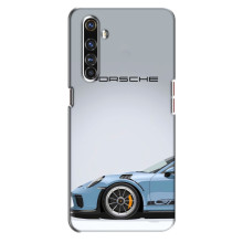 Чохол з авто Порше для Realme X50 Pro – Блакитний Порше