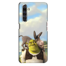 Чехол с мультфильмом Шрек на Realme X50 Pro – Шрек и осел