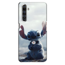 Чехол с рисунком Стич для Realme X50 Pro – Стич с цветочком