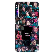 Чехол Гра в кальмара для Realme X50 Pro – Коллаж игры кальмара
