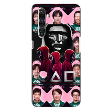 Чехол Гра в кальмара для Realme X50 Pro – Персонажи игры кальмара