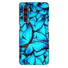 Силиконовый бампер с картинкой животных для Realme X50 Pro (Крылья бабочек)