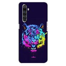 Силиконовый бампер с картинкой животных для Realme X50 Pro (Тигр-Арт)