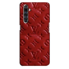 Текстурный Чехол Louis Vuitton для Реалми Х50 Про – Красный ЛВ
