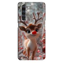 Яркий чехол для Realme X50 Pro с Зимними Оленятами