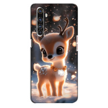 Яркий чехол для Realme X50 Pro с Зимними Оленятами – Оленёнок