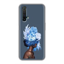 Чехлы (ART) Цветы на Realme X50 (VPrint) (Цветы на голове)