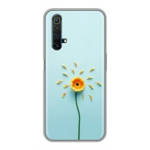 Чехлы с Цветами для Realme X50 (VPrint) (Желтый цветок)