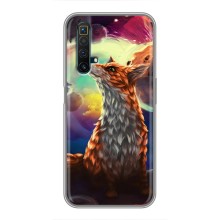 Чехлы с картинкой Лисички для Realme X50 (VPrint) (Лисица в космосе)