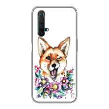 Чехлы с картинкой Лисички для Realme X50 (VPrint) (Веселая лисичка)