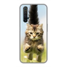 Чехлы с Котиками для Realme X50 (VPrint) (Прыжок кота)