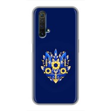 Чохли для Realme X50 Укр. Символіка (AlphaPrint) (Квітковий Герб)