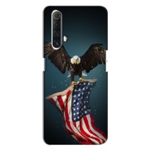 Чехол Флаг USA для Realme X50 – Орел и флаг