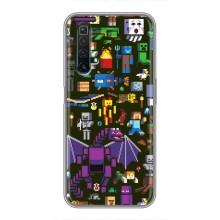 Чехол Майнкрафт на Realme X50 (AlphaPrint) Minecraft (Коллаж Майнкрафт)