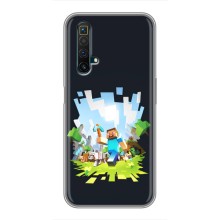 Чехол Майнкрафт на Realme X50 (AlphaPrint) Minecraft (персонажи Minecraft)