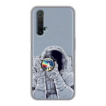 Чехол NASA для Realme X50 (AlphaPrint) (Космонавт фото)