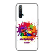 Чехол Амонг Ас для Realme X50 (AlphaPrint) (Яркий АмонгАс)