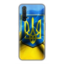 Чехол с картинкой (Патриотический ГЕРБ) на Realme X50 (Герб и Флаг Украины)