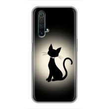 Чехол с принтом для Realme X50 (AlphaPrint) Модные коты – Силуэт котика