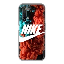 Чехол для Realme X50 - с принтом Найк (AlphaPrint) (Дымчатый найк)