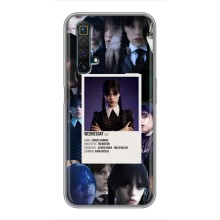 Чехлы Венсдей на Realme X50 Уэнсдей (AlphaPrint) (коллаж Уэнздей)