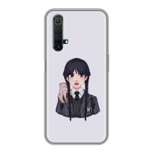 Чехлы Венсдей на Realme X50 Уэнсдей (AlphaPrint) (Уэнздей и Вещь)