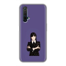 Чехлы Венсдей на Realme X50 Уэнсдей (AlphaPrint) (Уэнздей в черном)