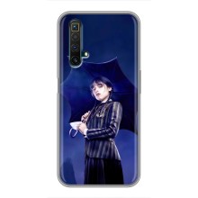 Чехлы Венсдей на Realme X50 Уэнсдей (AlphaPrint) (Уэнздей с зонтом)