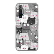 Чехол с милыми котиками на Реалми Х50 (Коллаж с котами)