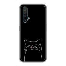 Чехол с рисунком кот на Realme X50 (Равнодушный кот)