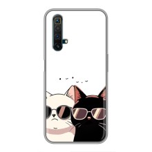 Чехол с рисунком кот на Realme X50 (Коты в очках)
