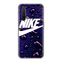 Чехол с логотипом Найк на Realme X50 – Найк на фиолетовом