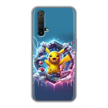 Чехол с Пикачу на Realme X50 (Лого Пикачу)