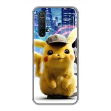 Чехол с Пикачу на Realme X50 (Пикачу в городе)