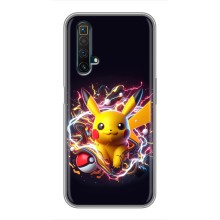 Чехол с Пикачу на Realme X50 (Пикачу с мячом)