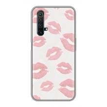 Чехол с розовым рисунком для Realme X50 (Розовые губы)