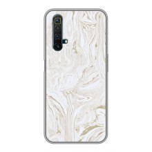 Мраморный чехол на Realme X50 (VPrint) (Белый мрамор)