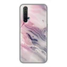 Мраморный чехол на Realme X50 (VPrint) (Пурпурный Мрамор)