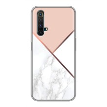 Мраморный чехол на Realme X50 (VPrint) (Тройной мрамор)