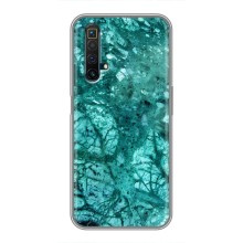 Мраморный чехол на Realme X50 (VPrint) (Зеленый мрамор)