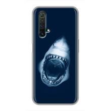 Силиконовый бампер с картинкой животных для Realme X50 (Пасть Акулы)