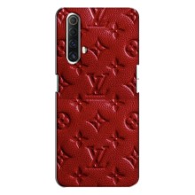 Текстурный Чехол Louis Vuitton для Реалми х50 (Красный ЛВ)