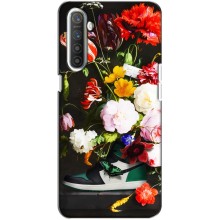 Брендновые Чехлы для Realme XT - (PREMIUMPrint) (Nike цветы)