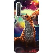 Чехлы с картинкой Лисички для Realme XT (VPrint) (Лисица в космосе)