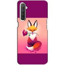 Чехлы с картинкой Лисички для Realme XT (VPrint) (Лисичка с розочкой)