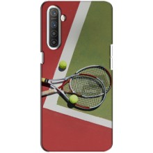 Чехлы с принтом Спортивная тематика для Realme XT – Ракетки теннис
