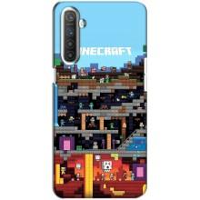Чохол Майнкрафт на Realme XT (AlphaPrint) Minecraft (фон Minecraft)