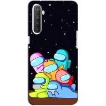 Чехол Амонг Ас для Realme XT (AlphaPrint) (Скины в космосе)